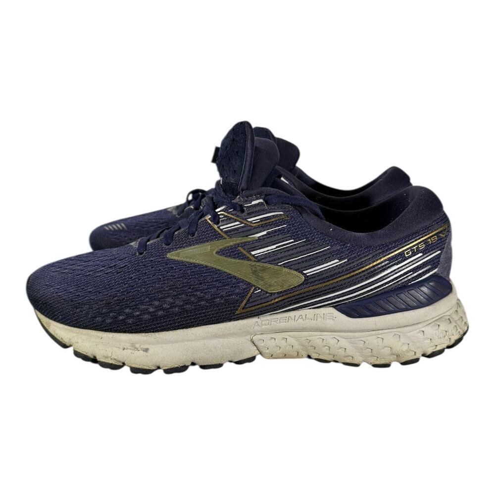 Brooks Adrenaline GTS 19 Men's Size 10.5 Running Sneakers Navy Gold - Picture 8 of 9